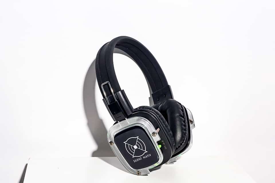 Casque sans fil Silent Nativ, celui utilisé comme audioguide en visite