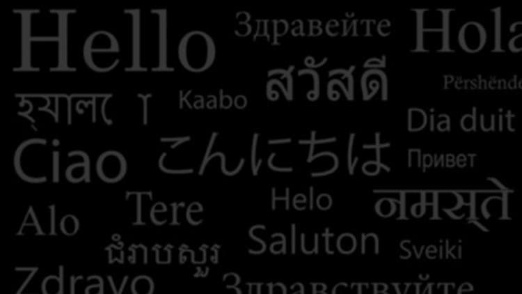 Salutations en plusieurs langues, interprétation en casques