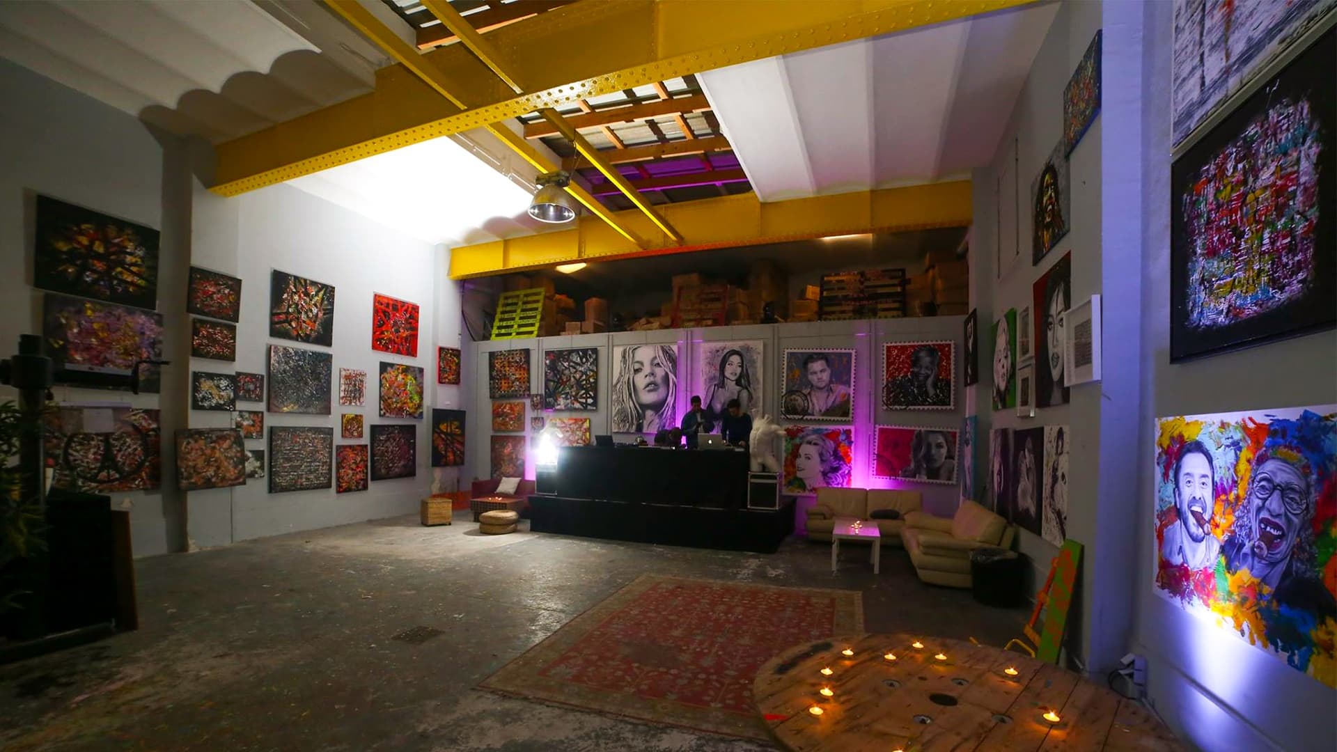 Soirée privatisée dans un atelier d’artiste